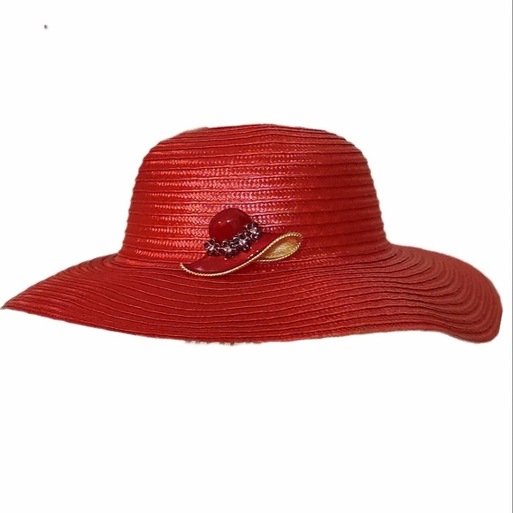 Red Hat with Purple Hat Brooch - Picture 11 of 12